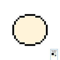 Pixel circle, pixelated circular border. 8 bits. pixelart. icon can be used in video games or retro futuristic graphics