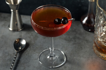 Cold Boozy Brooklyn Manhattan Cocktail