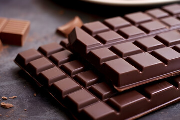 Delicious half dark chocolate bar easter chocolate cubes