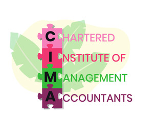 Fototapeta premium CIMA - Chartered Institute of Management Accountants acronym. business concept background. Vector illustration for website banner, marketing materials, business presentation 