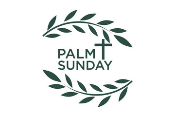 palm sunday logo vector