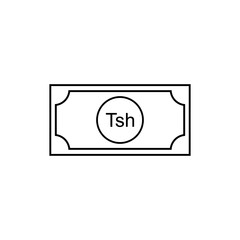 Tanzania Currency Symbol, Tanzanian Shilling Icon, TZS Sign. Vector Illustration