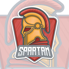 Spartan logo mascot with editable text effect