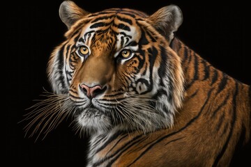 A Royal Bengal tiger portrait. Generative AI