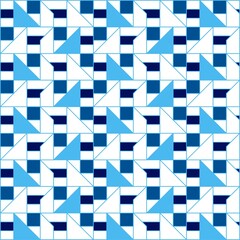 Beautiful of Colorful Blue and White Triangle, Repeated, Abstract, Illustrator Pattern Wallpaper. Image for Printing on Paper, Wallpaper or Background, Covers, Fabrics