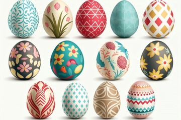 Fototapeta na wymiar easter eggs design - idea for painted easter eggs