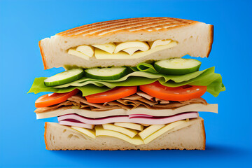 Apetite sandwich for breakfast. AI Generated