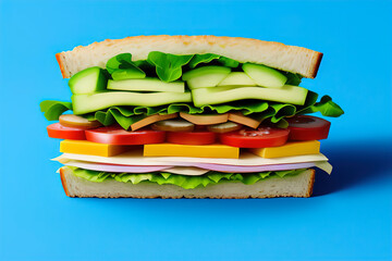 Apetite sandwich for breakfast. AI Generated