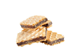 sweet wafer cream with chocolate on  transparent png