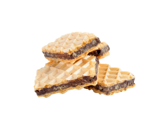 sweet wafer cream with chocolate on  transparent png