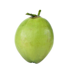 Green coconut isolated on transparent png