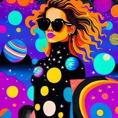 Fototapeta premium disco party background