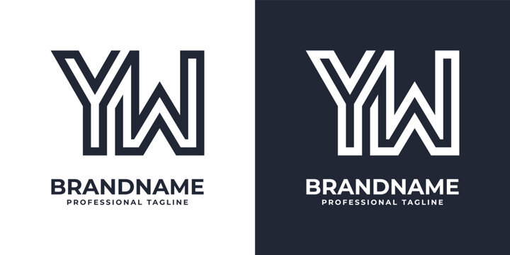 Simple YW Monogram Logo, suitable for any business with YW or WY initial.