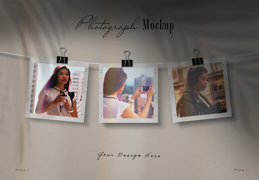Hanging Square Photo Mockup