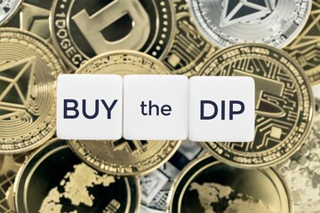 Buy the Dip concept on cryptocurrencies