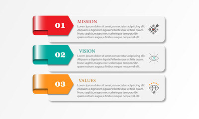 mision,vision,values,graphic design template.with option.