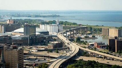 Aerial View The City Buffalo