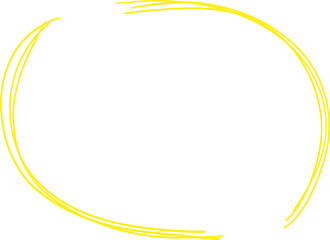 Yellow hand-drawn text border