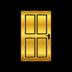 door icon in gold color