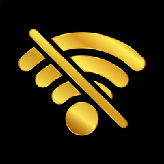 signal icon in gold color