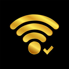 signal icon in gold color