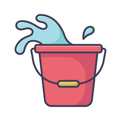 bucket icon vector design template in white background