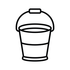 bucket icon vector design template in white background