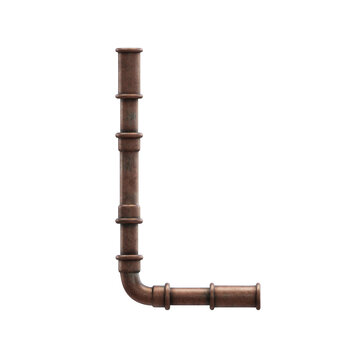 Copper Pipes 3D Alphabet or Lettering - View 1