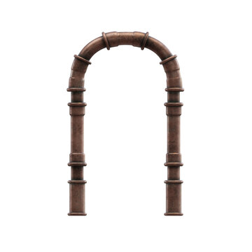 Copper Pipes 3D Alphabet or Lettering - View 1