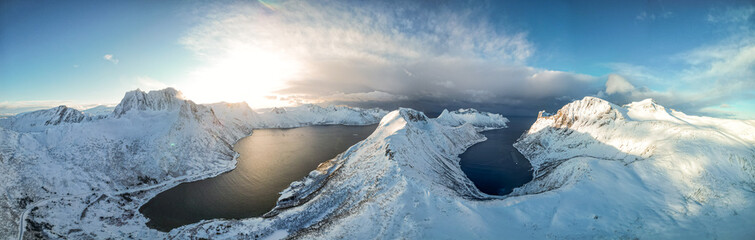 Fototapeta na wymiar Norway, where the mountains meet the fjords