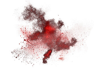 Explosion of multi-colored paint, bright vibrant pigments. Noisy dust and powder texture, flicker and shimmer noise