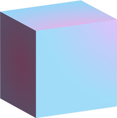 3d blue and pink gradient square