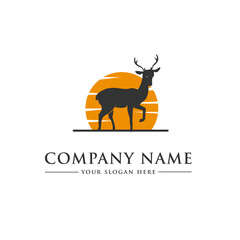 vector logo design about deer
