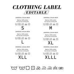 Clothing label tag template concept vector design shirt