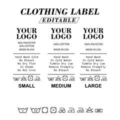 Clothing label tag template concept vector design shirt