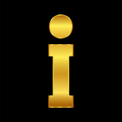 information symbol in gold color