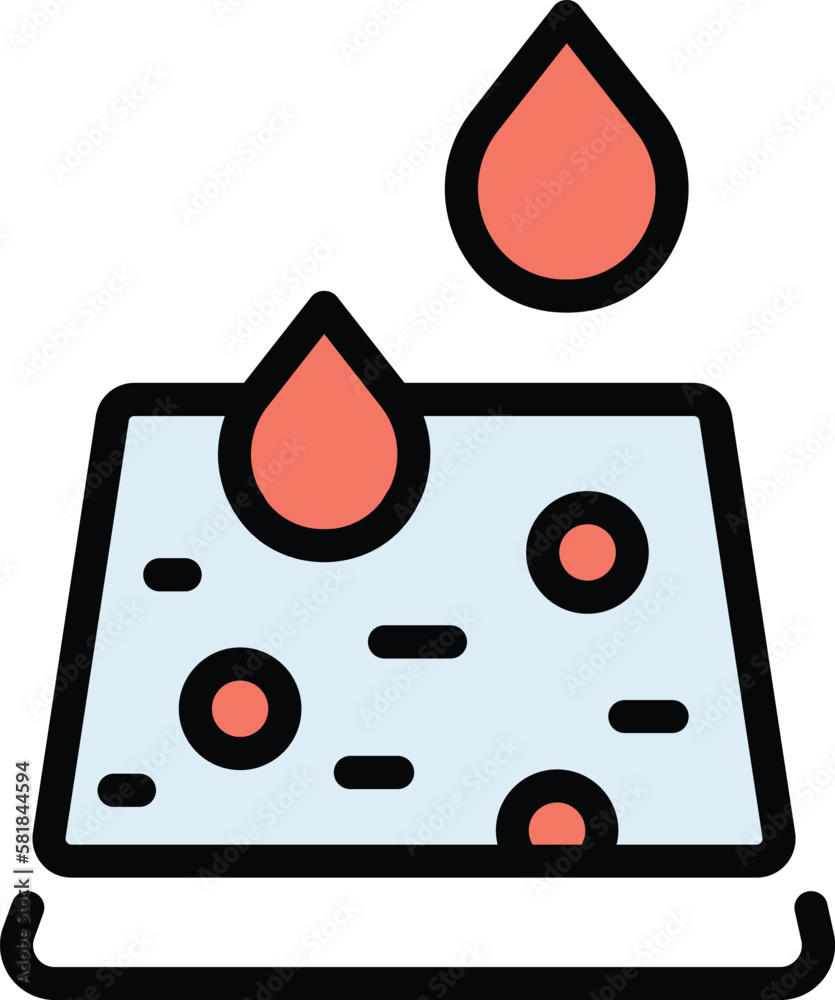 Poster drops analysis icon. outline drops analysis vector icon for web design isolated on white background 