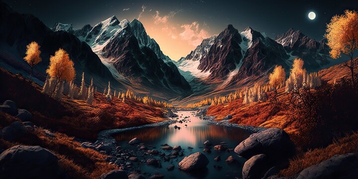Realistic Autumn Panorama, Generative AI © Creative Division