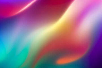 Obraz premium Vibrant Color Gradient Abstract Illustration: Modern Retro Design with Smooth Curves and Soft Texture for Wallpaper and Poster Templates - Blue, Purple, Red, Yellow and Orange