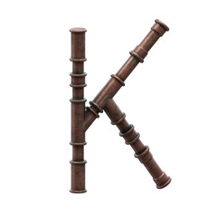 Copper Pipes 3D Alphabet or Lettering - View 2