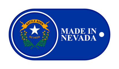 icon made in nevada. vector illustration isolated on white background