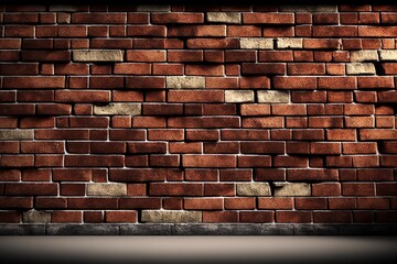 Brick wall illustration, background. Generative AI