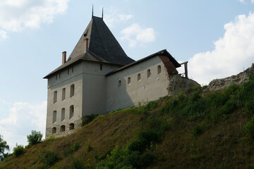 Old castle from 14th century in Halych - city on Dniester River, Ukraine