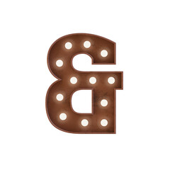 Marquee Lights 3D Alphabet or Lettering - View 1