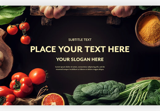 Top View of Isolated Green Vegetables Templates and Tomatoes Generative AI
