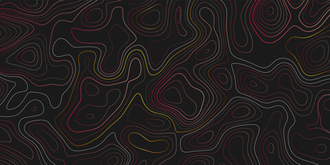 Obraz premium Topographic background and texture, abstract monochrome image. 3D waves. Cartography Background. Map mockup infographics. Wavy backdrop. Cardboard.