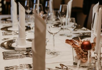 Luxury table setting for dining