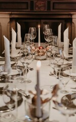 Luxury table setting for dining