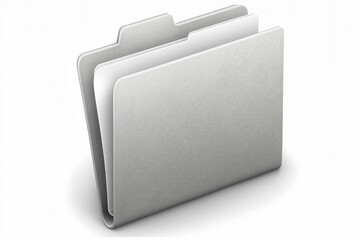 File folder illustration, data storage concept, white background. Generative AI