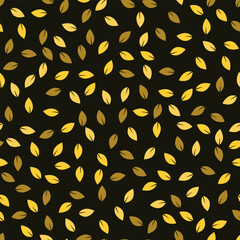 Seamless pattern with acorns and autumn oak leaves.